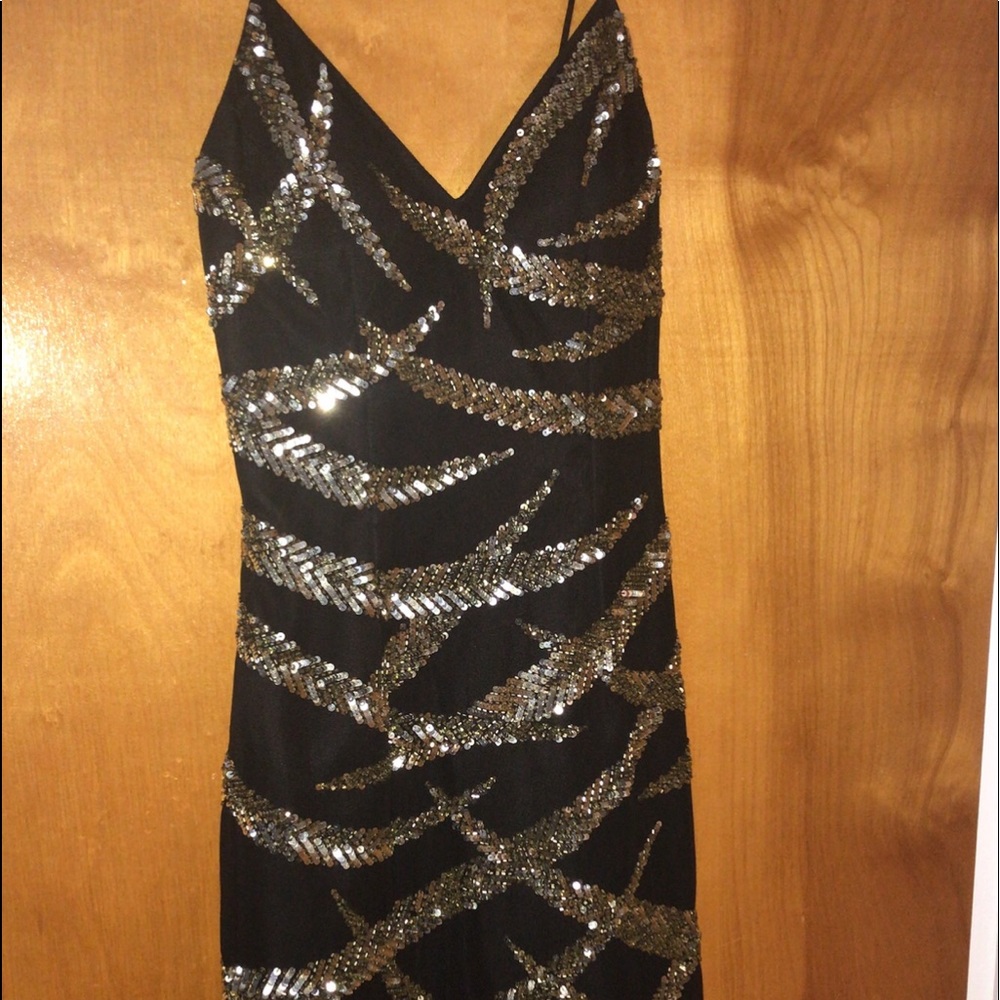 Brand new Scala mini dress black and gold.